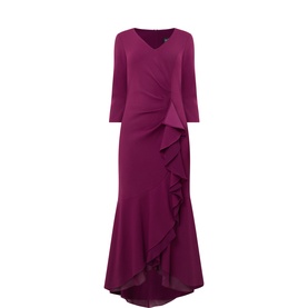 Frill-Detail Layered Ruffle Dress