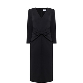 Gathered Bow Pencil Dress