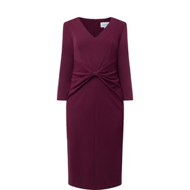Gathered Bow Pencil Dress