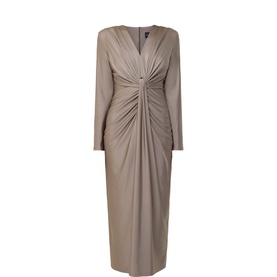 Draped Satin Dress