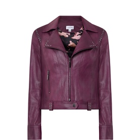 Studded Faux Leather Jacket