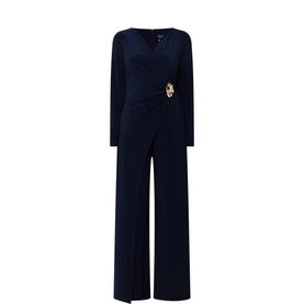 Gathered Wide-Leg Jumpsuit