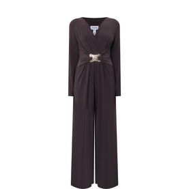 Wrap Ornament Wide Leg Jumpsuit