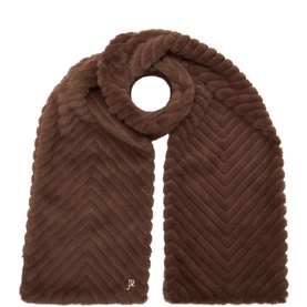 Chevron Faux Fur Scarf