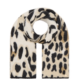 Leopard Print Brushed Scarf