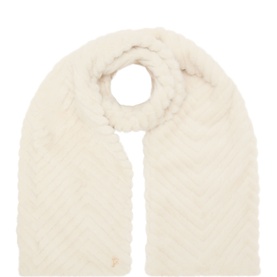 Chevron Faux Fur Scarf
