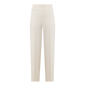 Joseph Ribkoff Wide Leg Scuba Trousers in Birch, elasticated waist, pleated front detail, pull-on design