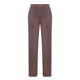 Joseph Ribkoff mink wide-leg trousers with front seam detail and elasticated waistband in mink tonal fabric