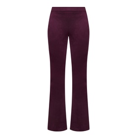 Joseph Ribkoff elderberry flared trousers in stretch polyester with elasticated waistband, flat front, and slim flared leg
