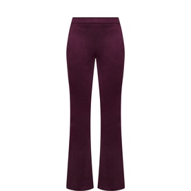 Velour Flared-Leg Trousers