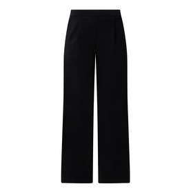 Joseph Ribkoff Tailored Wide Leg Trousers in black with elasticated waistband, pleated details, and wide-cut legs