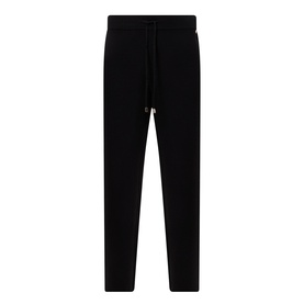 Joseph Ribkoff black slim-leg trousers with elasticated drawstring waist, flat lay view