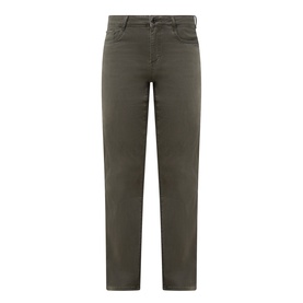 Joseph Ribkoff Slim-Leg Jeans in Avocado, mid-rise with five-pocket styling, belt loops, concealed fly, and tonal stitching