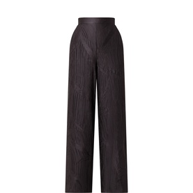 Textured Pliss&eacute; Trousers