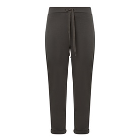 Joseph Ribkoff Drawstring Cropped Sweatpants in Avocado, elasticated waist with tie detail, straight leg, slightly cropped hem