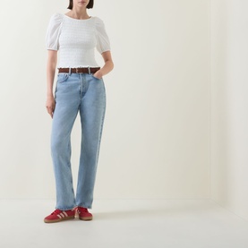 Smocked Puff Blouse
