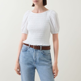 Smocked Puff Blouse