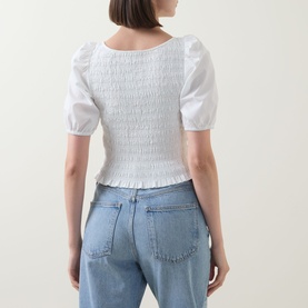 Smocked Puff Blouse
