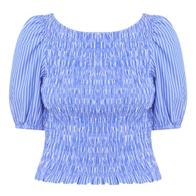 Smocked Puff Blouse