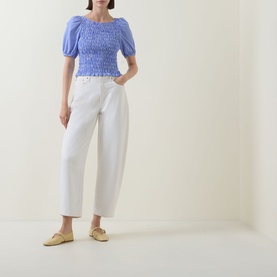 Smocked Puff Blouse