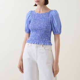 Smocked Puff Blouse