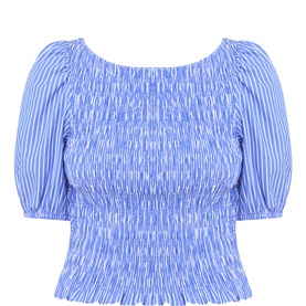 Smocked Puff Blouse