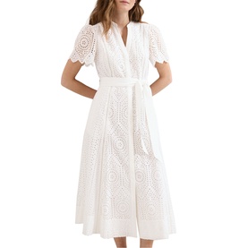 Aletta Embroidered Shirt Dress