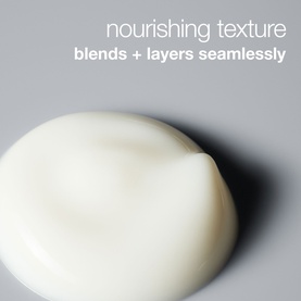 Dermalogica serum creamy white texture swatch showing nourishing consistency that blends and layers seamlessly