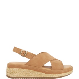 Kiya Raffia Flatform Wedges