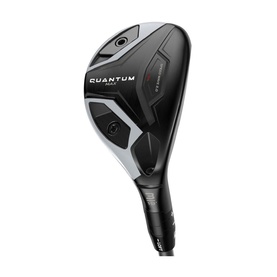 Callaway Quantum Rescue Club in black and silver, featuring a matte crown, contoured sole, and graphite shaft
