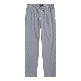 Ralph Lauren Pyjama Bottom in Newport Navy and Paper White stripe, elasticated waist with drawstring tie, straight leg