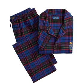 Polo Bear Plaid Flannel Pyjama Set