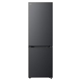 LG 333L Freestanding Fridge Freezer in Matte Black, bottom freezer drawer design with recessed handle