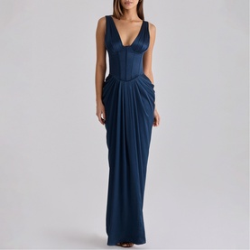 Angeline Satin Corset Gown
