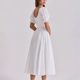 Bella Anglais Babydoll Flared Dress