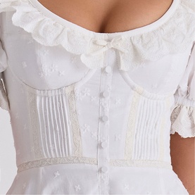 Bella Anglais Babydoll Flared Dress