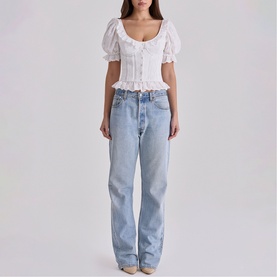 Bella Broderie Anglais Babydoll Blouse