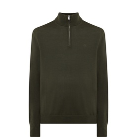 Monogram Logo Half-Zip Sweater