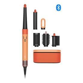Dyson Airwrap Multi-Styler Complete Long in copper and black, shown with full attachment set and storage case