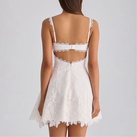 Isla Broderie Anglaise Mini Flared Dress
