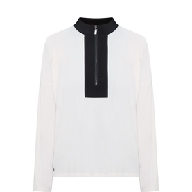 Sporty Half-Zip Sweatshirt