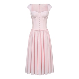 Kaia Cap-Sleeved Flared Dress