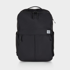 Lululemon Everyday Backpack 21L in Black/Graphite Grey, structured design with front zip pockets, top carry handle and black hardware