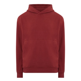 Lululemon hoodie in Cranberry Charm, pullover style with kangaroo pocket, ribbed cuffs and hem, relaxed fit