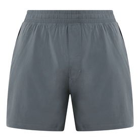 Lululemon Pace Breaker Shorts 5" in Onyx Grey, lightweight woven fabric with elasticated waistband and side seam detailing