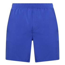 Lululemon Pace Breaker Linerless Shorts 7" in Beach Ball Blue, elasticated waistband, lightweight woven fabric, side hand pockets