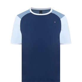 UV-Protective Textured Mesh Tennis Shirt