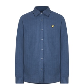 Herringbone Eagle Logo Casual Shirt