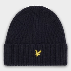 Gold Eagle Ribbed Beanie Hat