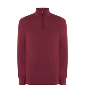 Eagle Logo Half-Zip Sweater